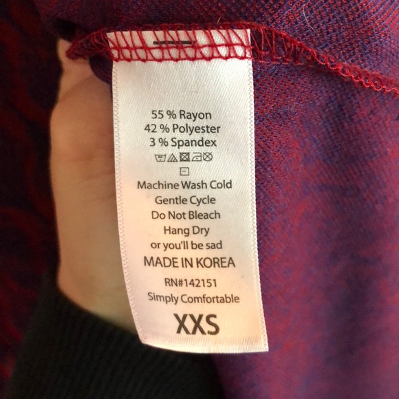 LuLaRoe Irma Tunic - Peacock - Picture 5 of 5